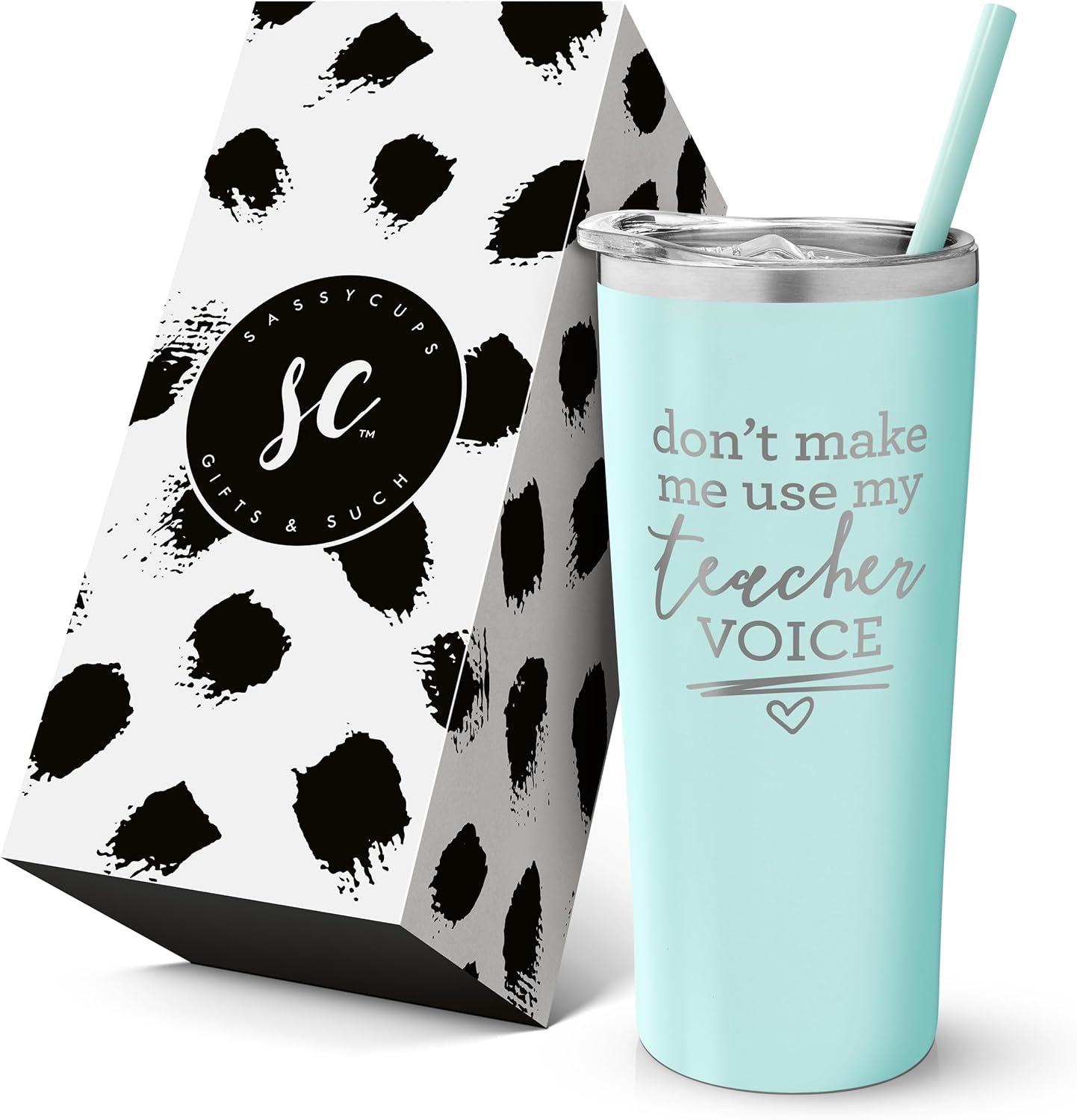 Don't Make Me Use My Teacher Voice Funny Tumbler - Stainless Steel Insulated Tra...