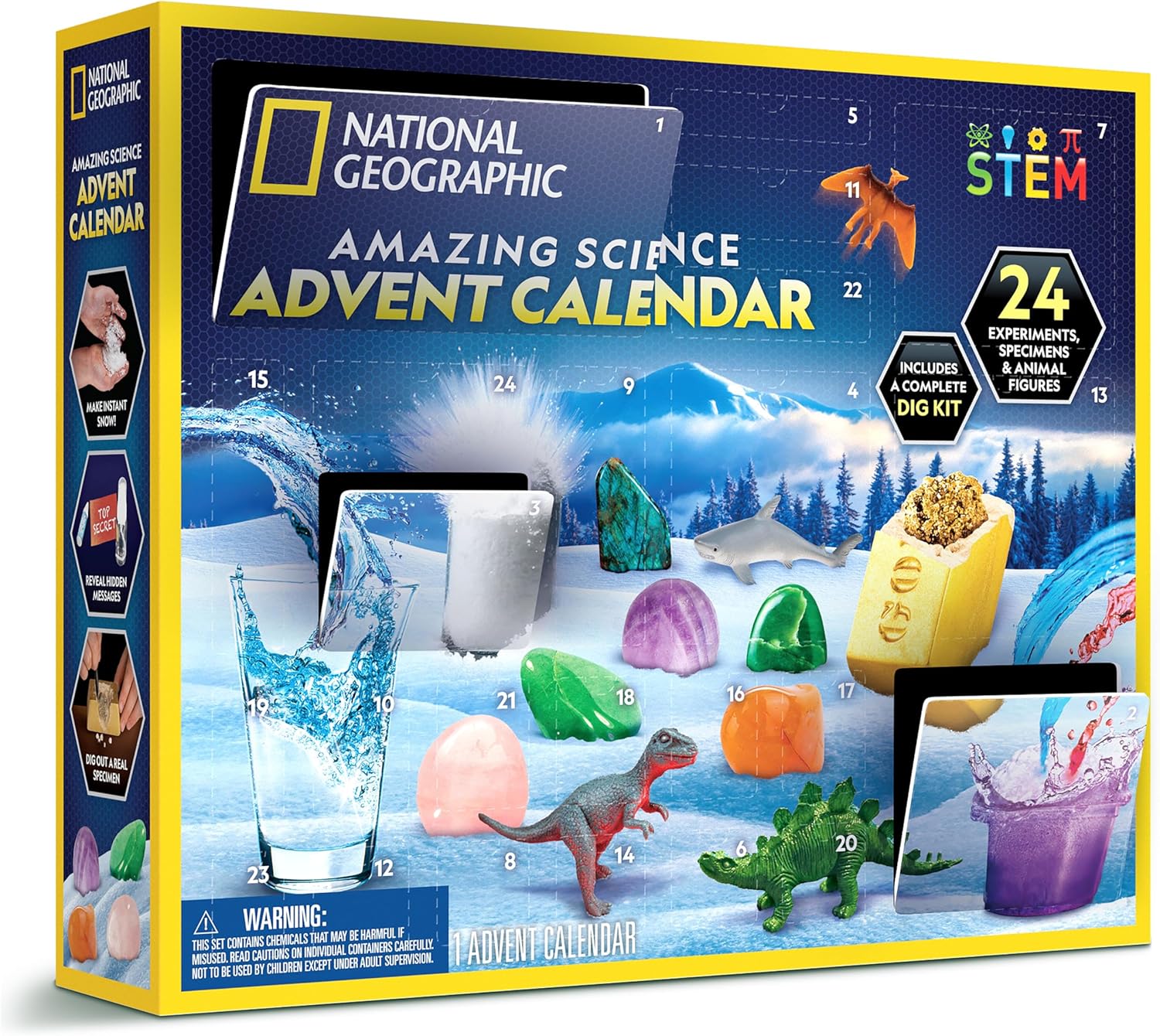 Blue Marble National Geographic Science Kit & Rock Collection Advent Calendar 20...