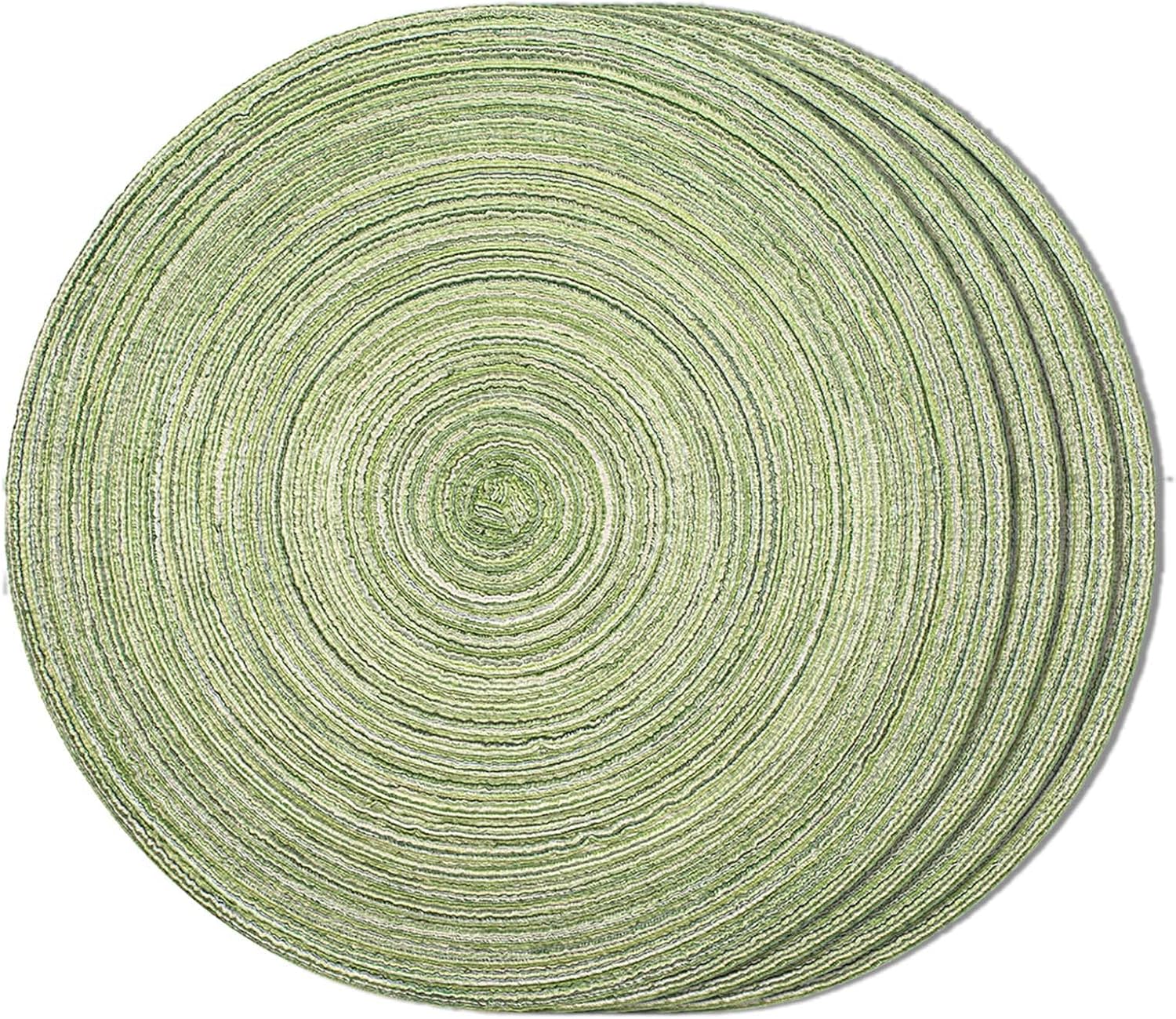 FunWheat Round Braided Placemats Set of 4 Place mats for Dining Tables Woven Hea...