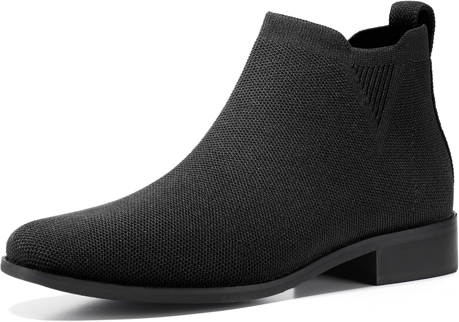 Bacia Sock Ankle Boots for Women Square Toe Slip on Short Chelsea Boots Low Heel...