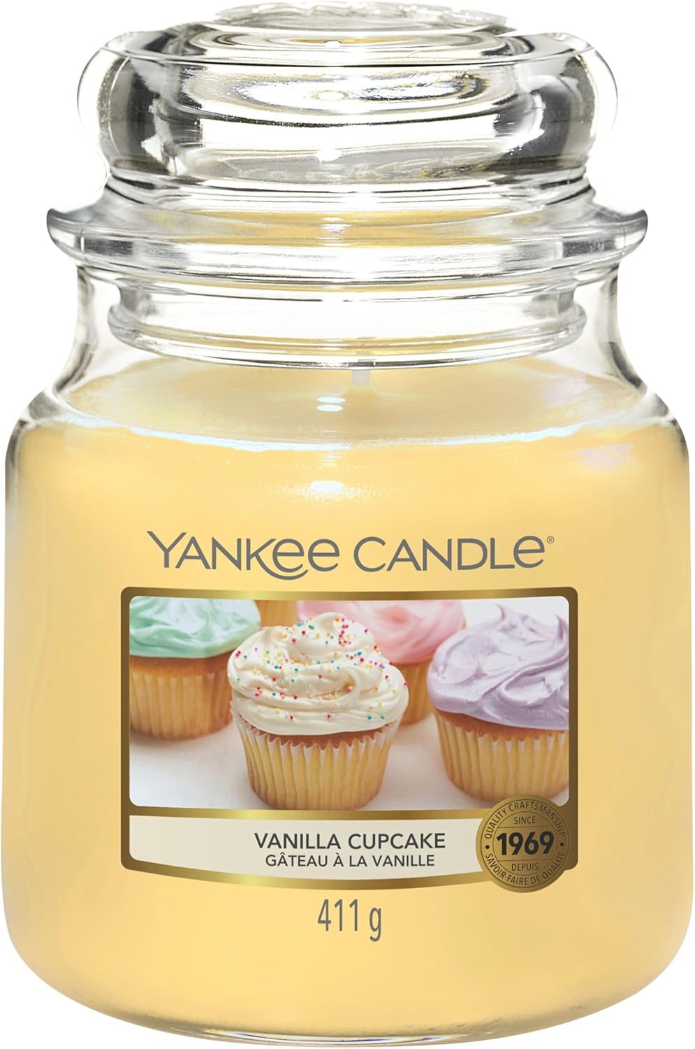 Yankee Candle Scented Candle | Vanilla Cupcake Medium Jar Candle| Long Burning C...