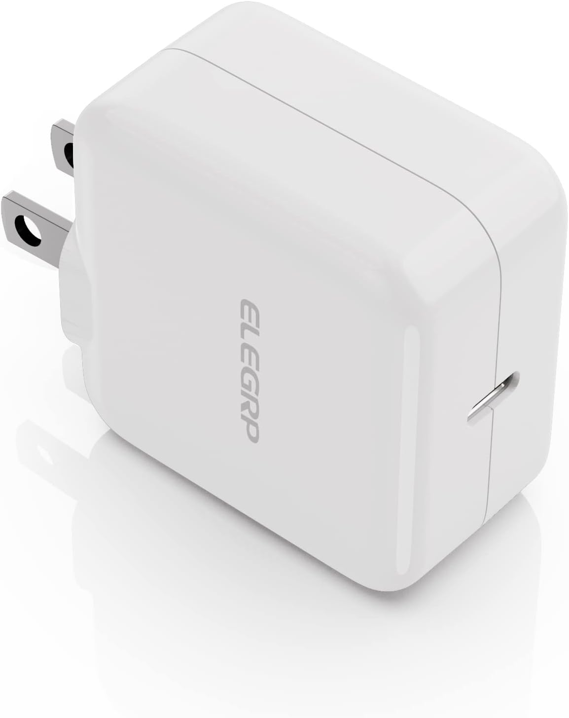 ELEGRP 65W USB C GaN Charger Cube, PD Power Delivery Fast Type C Charging Block,...