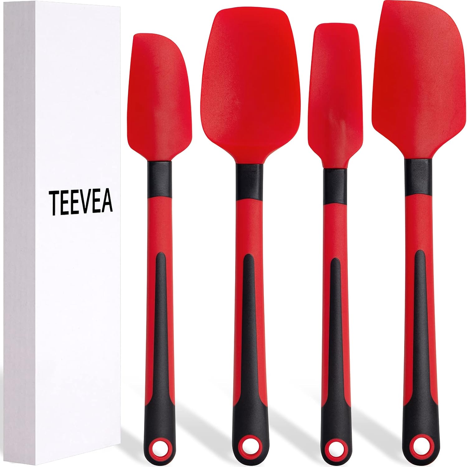 Silicone Rubber Spatula for Kitchen Cooking, Baking and Mixing Heat Resistant No...