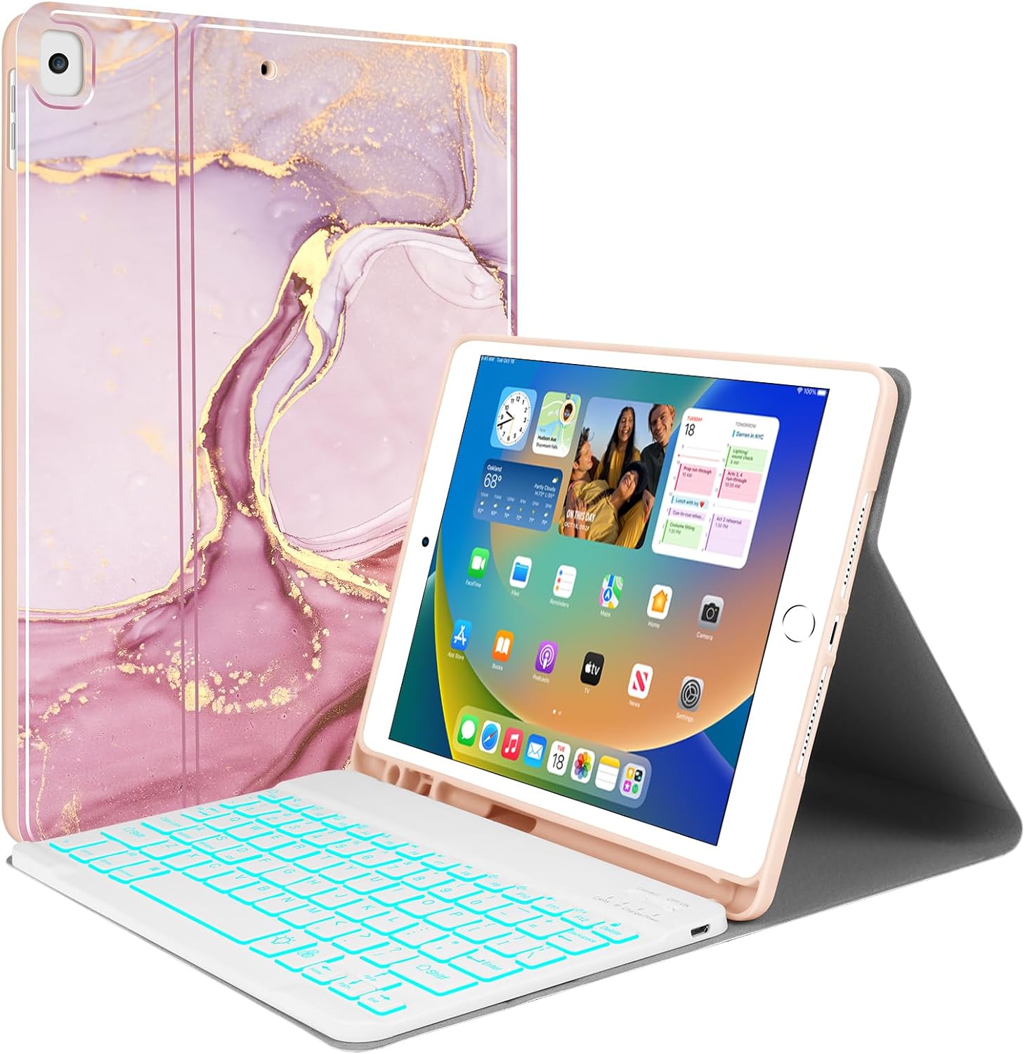 Backlit Keyboard Case for iPad 10.2 9th 8th 7th Generation - Wireless Detachable...