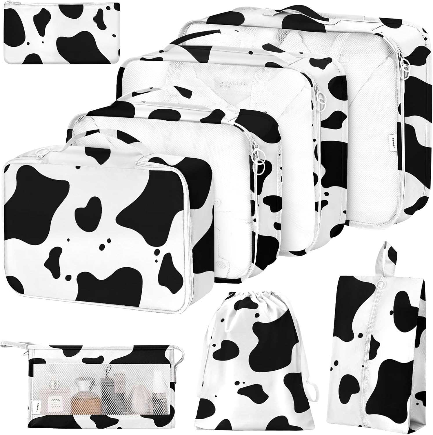 Packing Cubes for Suitcases,Packing Cubes with Shoe Bag, Cosmetics Bag, Clothing...