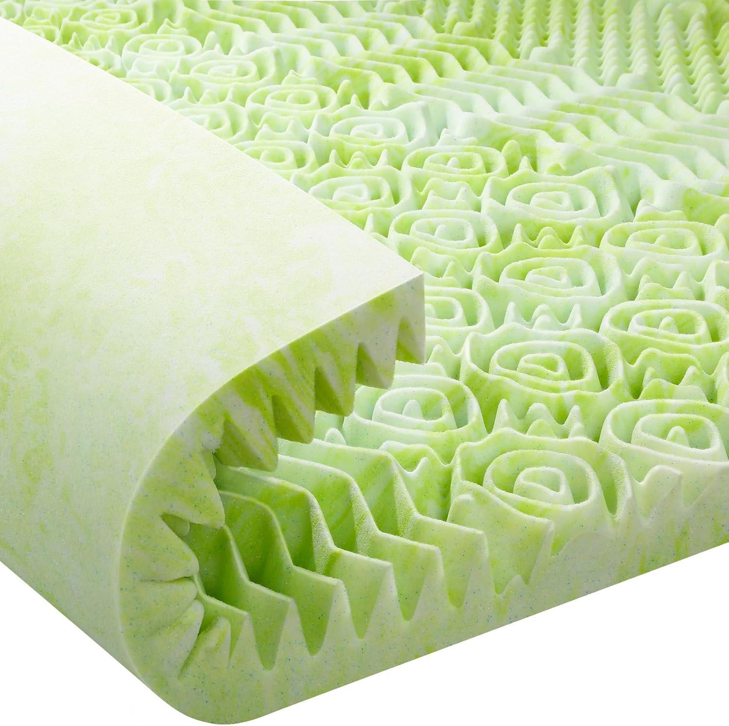 3 Inch Twin Mattress Topper, 7-Zone Memory Foam Mattress Topper for Back Pain, G...