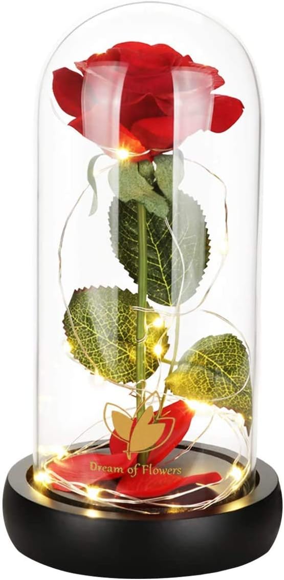 Christmas Rose Gifts for Mom, Beauty and The Beast Rose, Rose Flower Gifts for W...