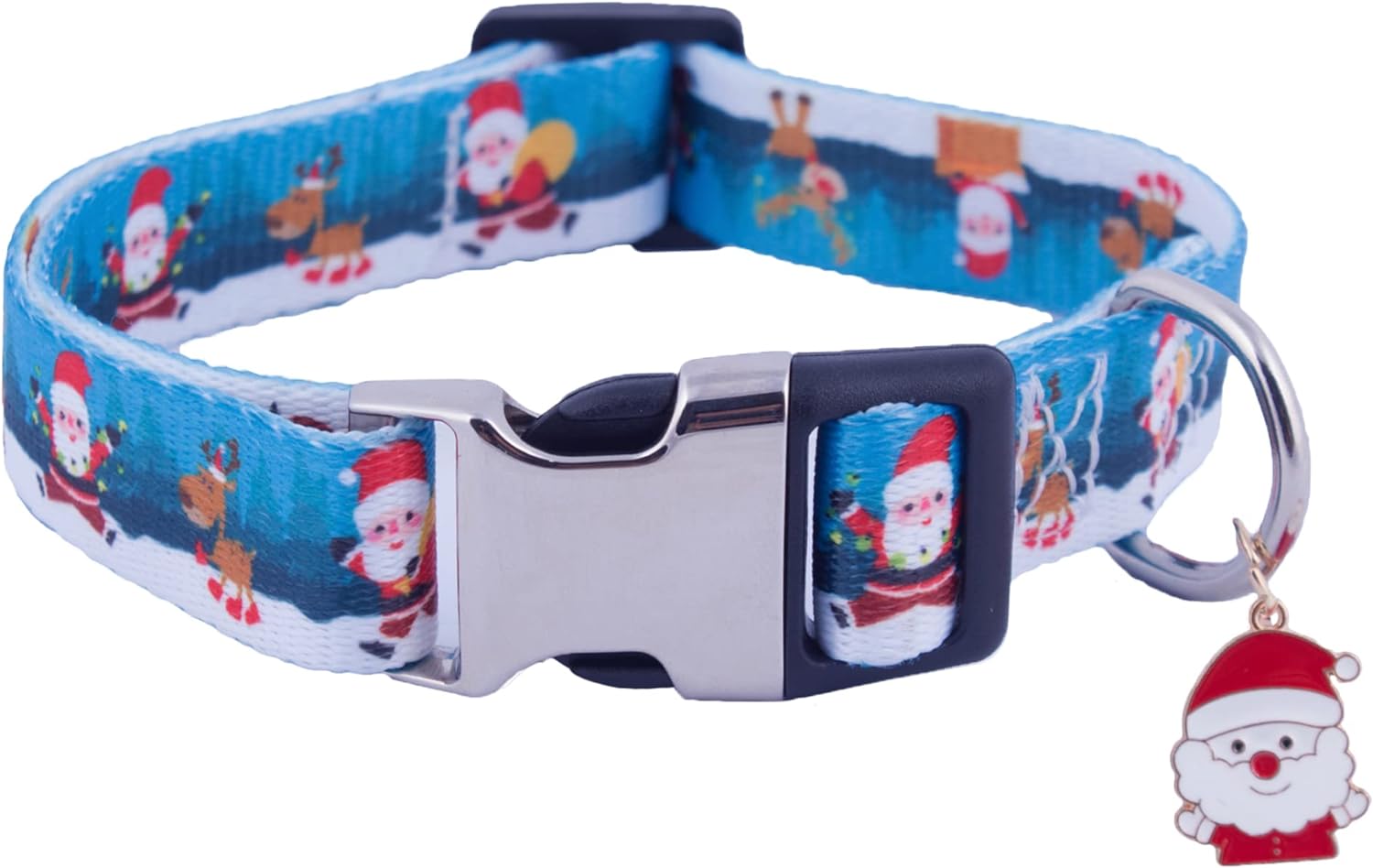ADOGGYGO Christmas Dog Collar, Cute Deer Santa Xmas Dog Collars Adjustable Soft...