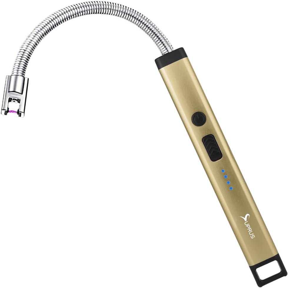 SUPRUS Rechargeable Candle Lighter Electric Arc Lighter Triple Safety Long Light...