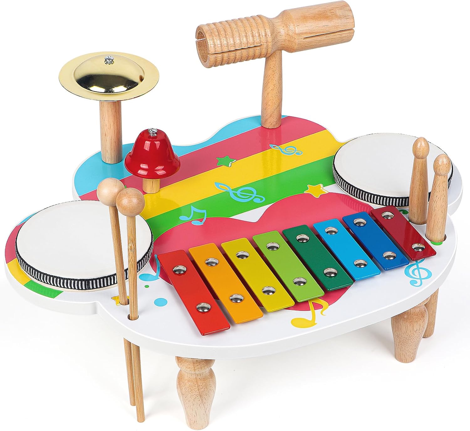 AKLOT Hand Held Drum Percussion Musical Educational Instrument for Adults Party...