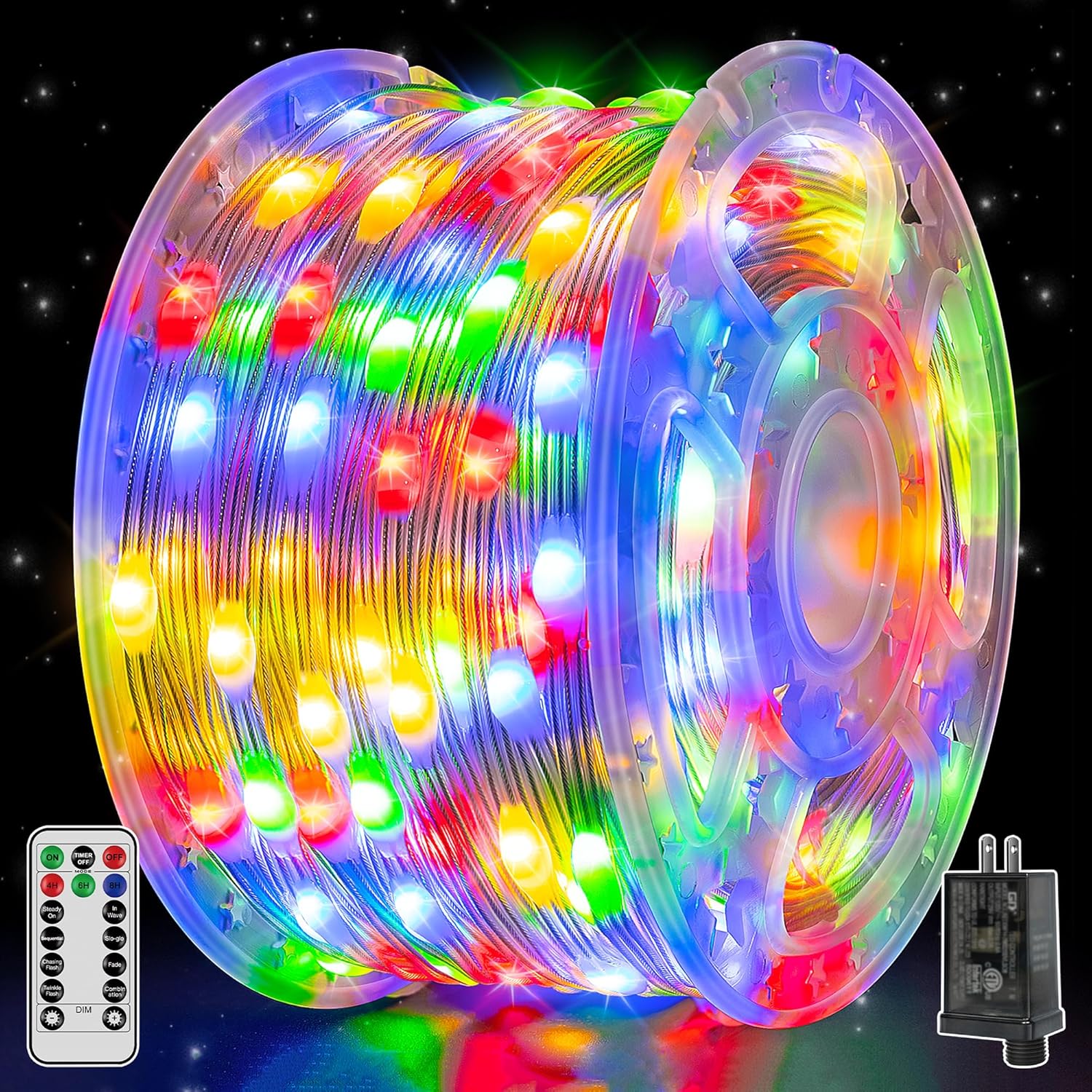 shineshine Christmas Lights 262FT 800LED, IP67 Waterproof Plug in String Lights...