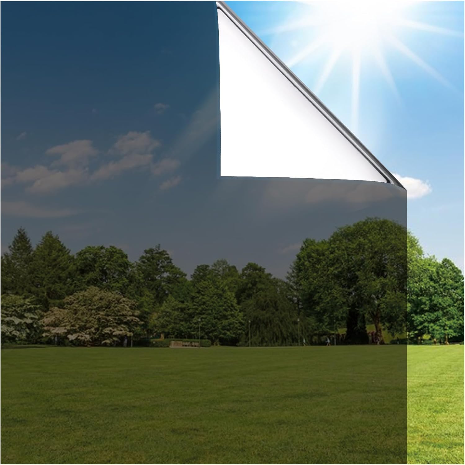 Coavas Window Privacy Film Heat Blocking Reflective Window Tint for Home, One Wa...