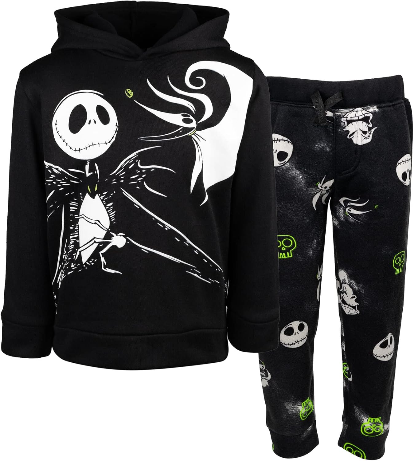 Disney Nightmare Before Christmas Fleece Hoodie and Pants Outfit Set Toddler to...