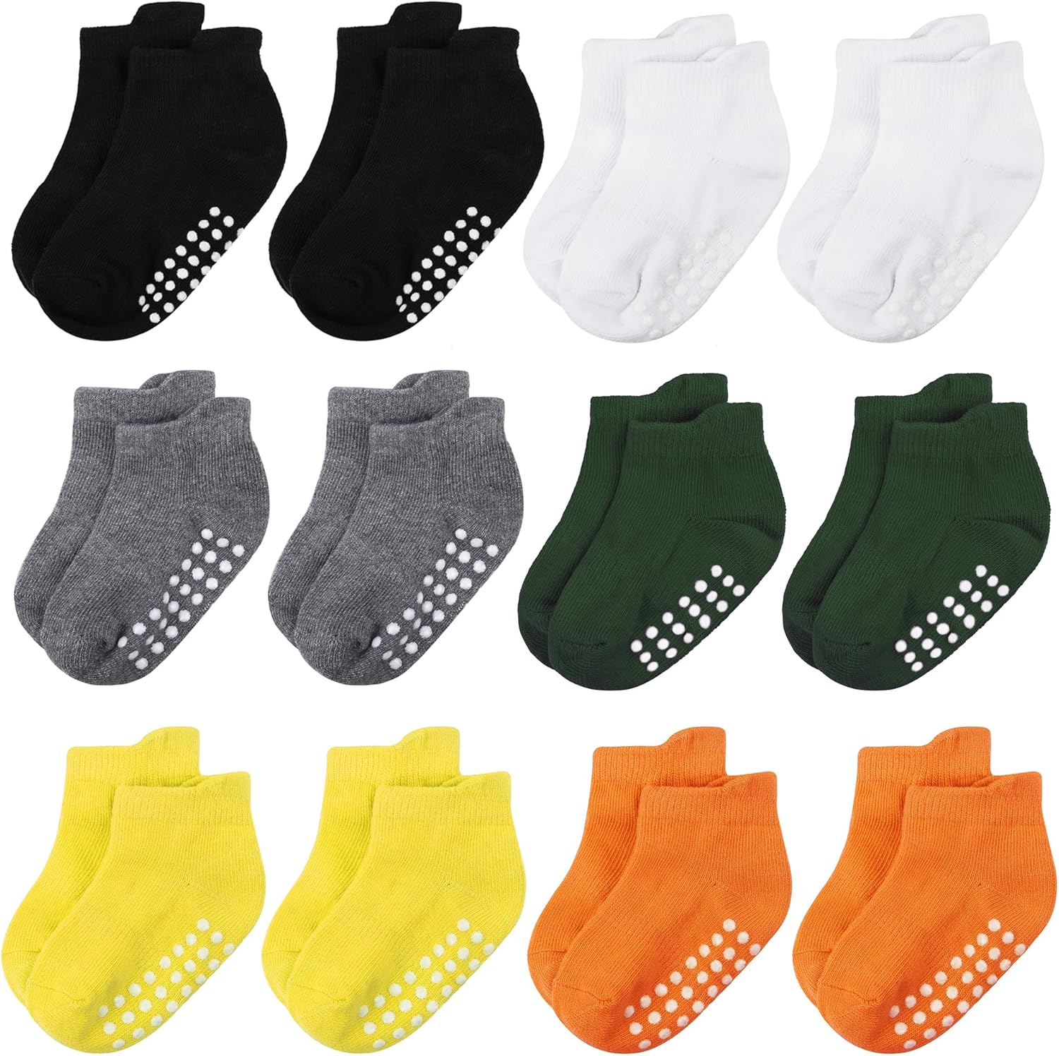 baby socks, cotton children's non-slip socks ankle socks, non-slip grip ankle so...