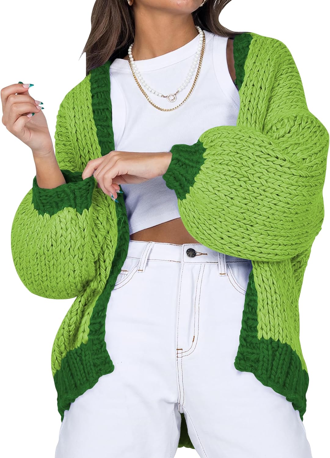 Cakulo Womens Chunky Cardigan Sweaters Trendy 2024 Oversized Winter Knit Sweater...