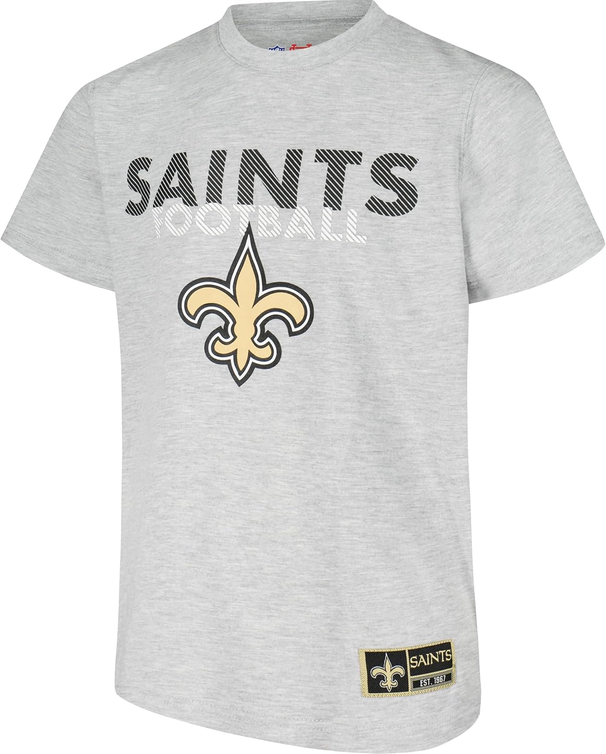 Ultra Game NFL Boys Active Crew Neck T-Shirt New Orleans Saints 8