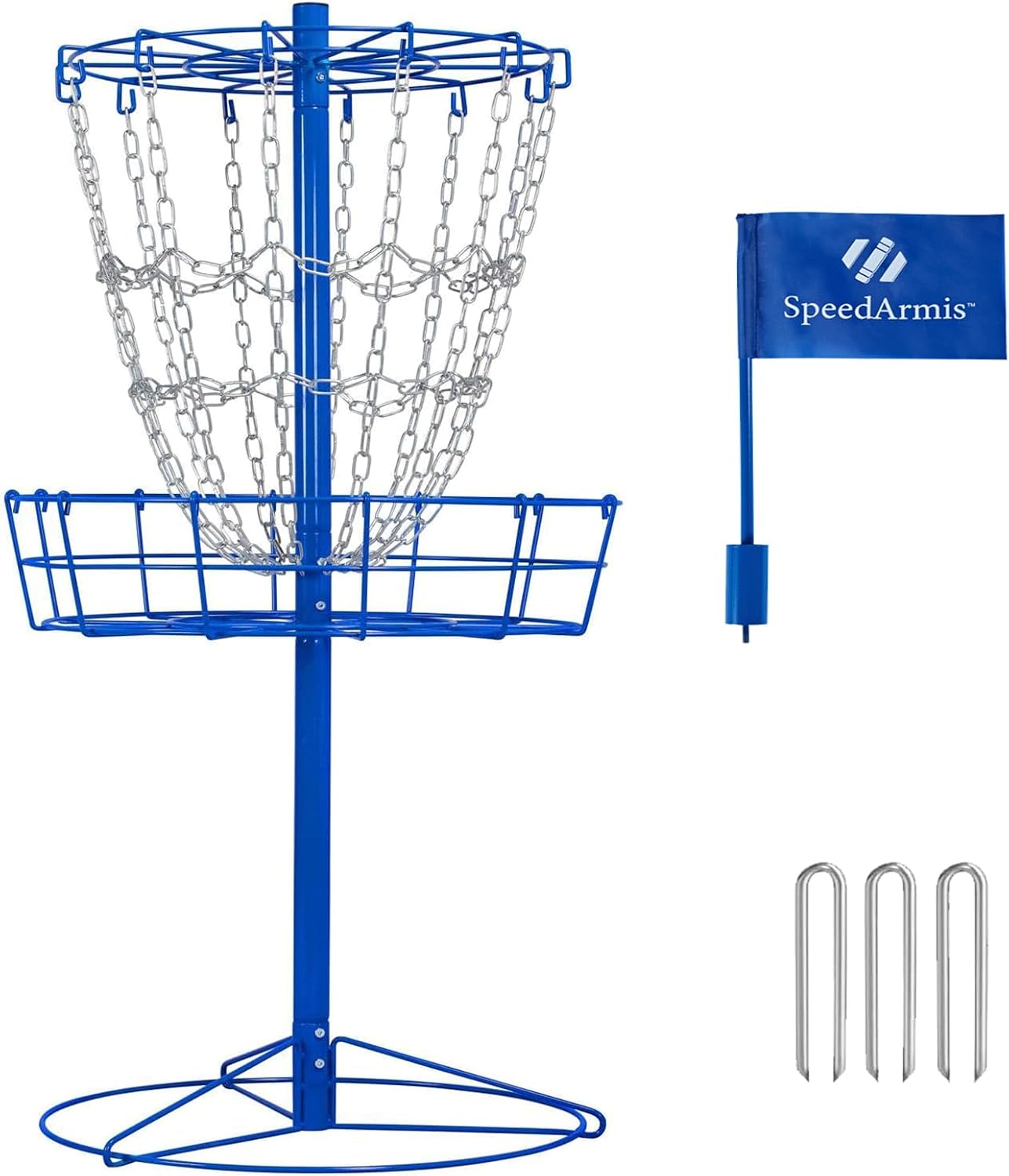 Disc Golf Basket Targets - Portable Golf Baskets with Heavy Duty 12 Double Steel...