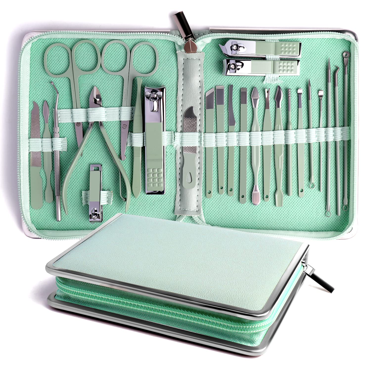 Manicure Set Pedicure Kit Professional Manicure Kit Pedicure Set, 26-Piece Stain...