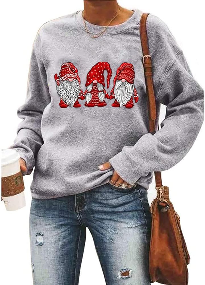 T&Twenties Women Merry Christmas Sweatshirts Funny Christmas Snowman Car Pullove...