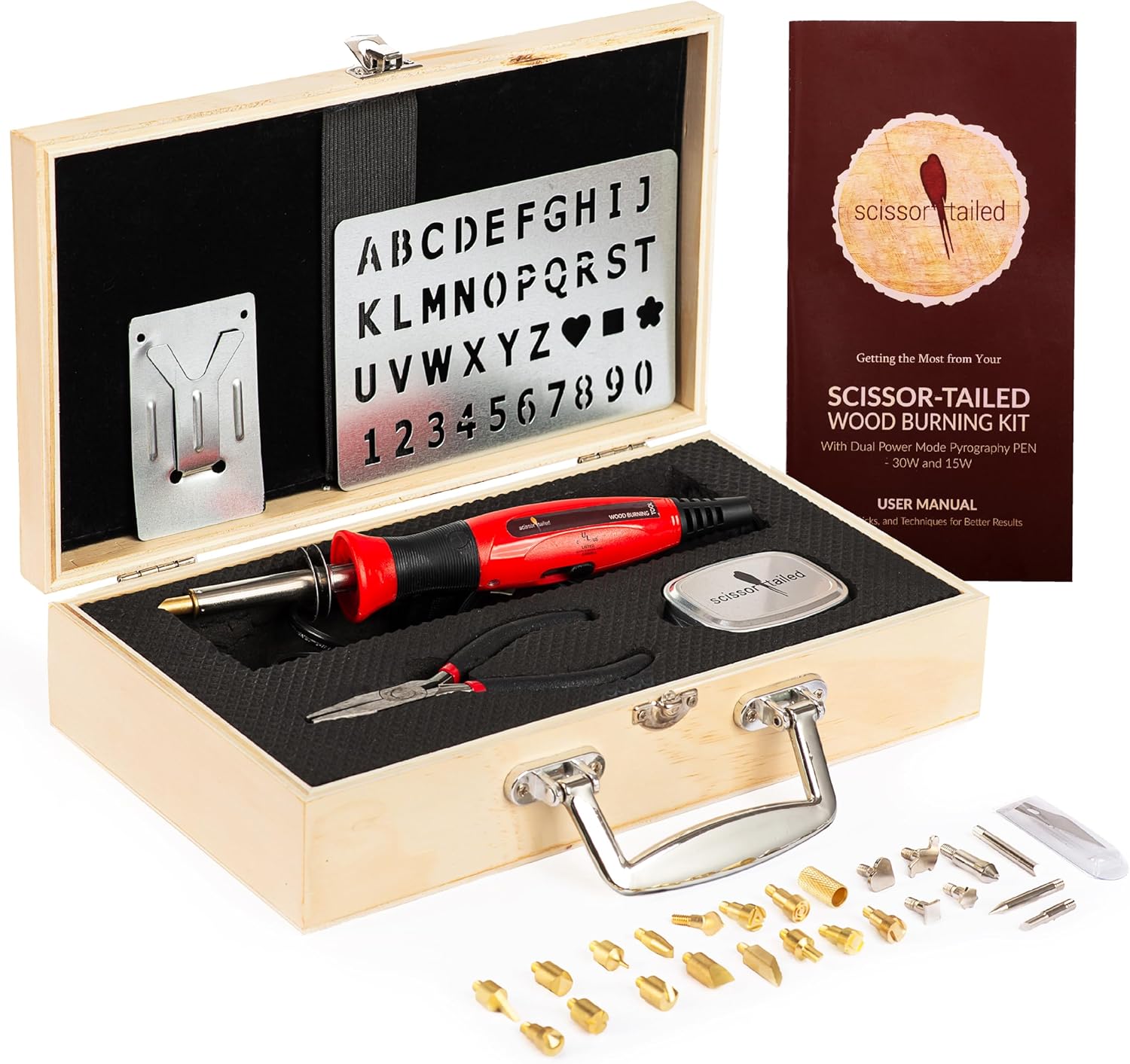 Premium Wood Burning Kit 43PCS, Dual Power Mode Wood Burner Pen Tool with 36Tips...