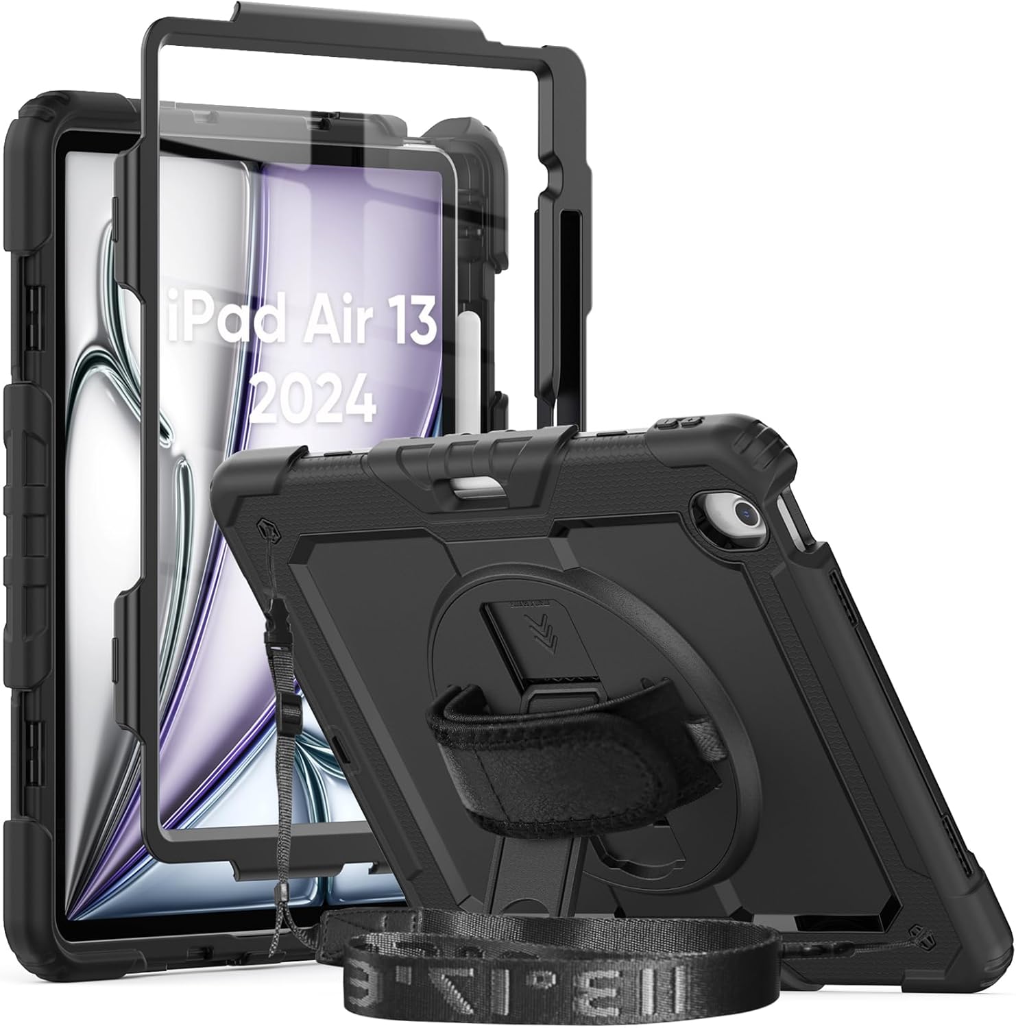 Herize iPad Air 13 Inch Case M2 with Screen Protector Pen Holder | iPad Air 13 C...