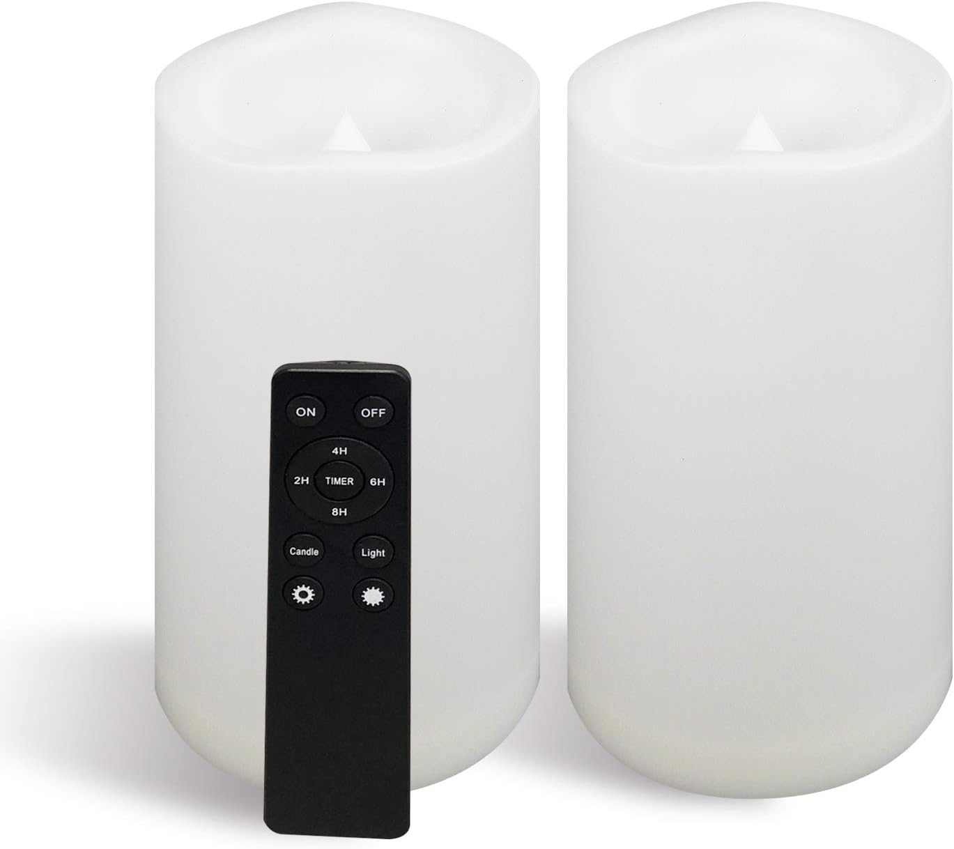 CANDLE CHOICE Large Waterproof Outdoor Battery Operated Flameless Candles Remote...