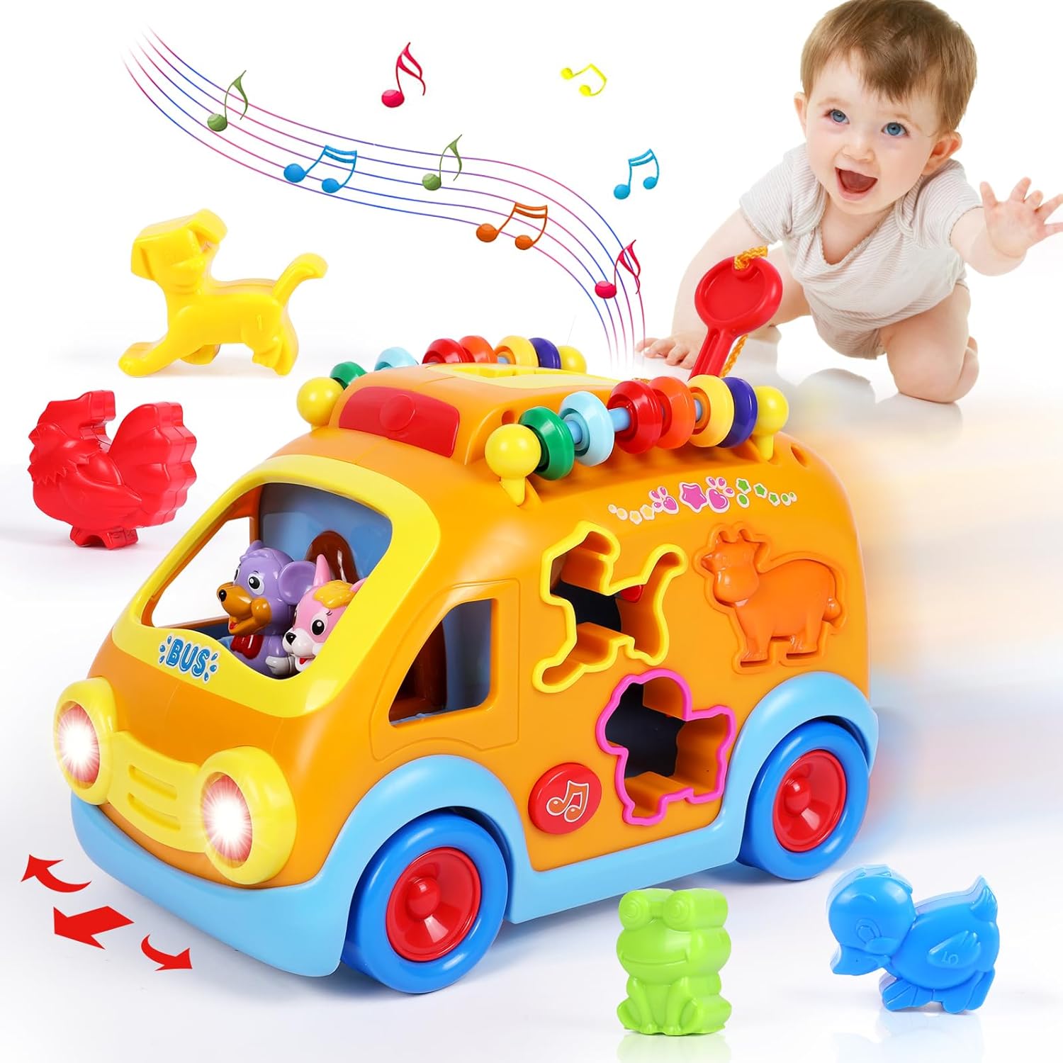 Toy Cars for 1 Year Old Boy Gifts Baby Toys 12-18 Months, Musical Learning Toys...
