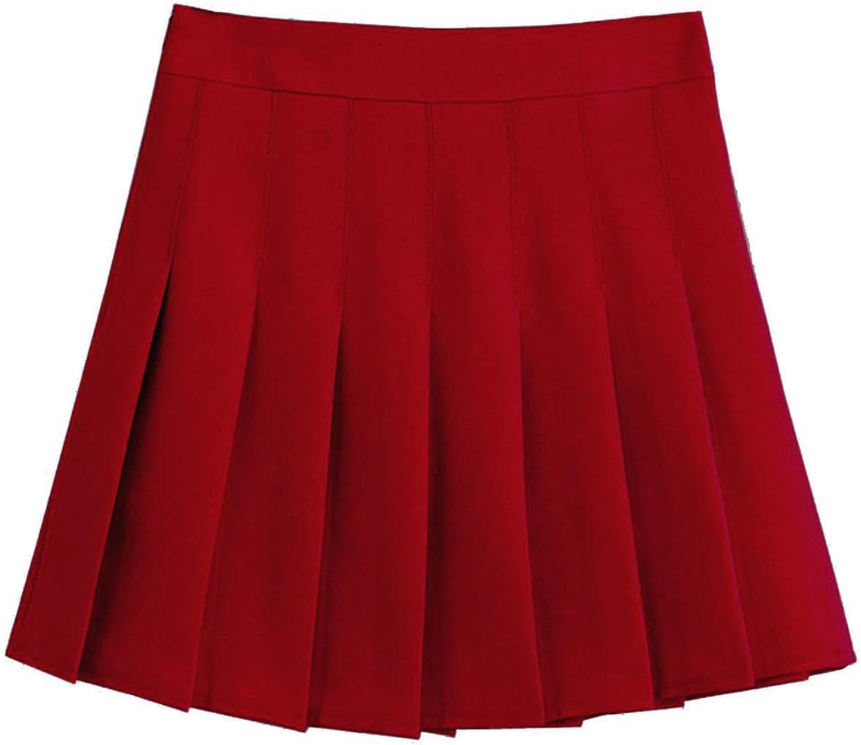 Women's High Waist A-Line Pleated Mini Skirt Short Tennis Skirt Medium Red