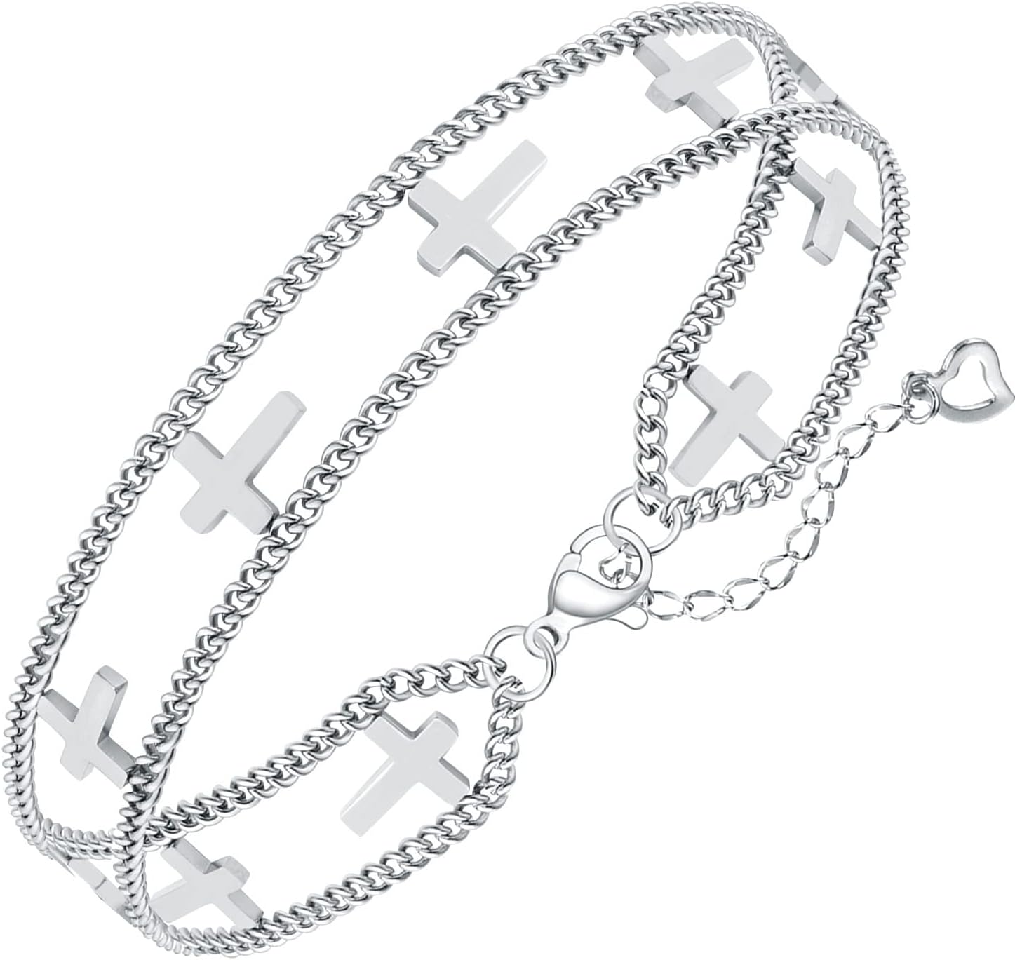 Jewlpire Solid 18K Over Gold Bracelet for Women, Silver/Gold Bracelet Jewelry fo...