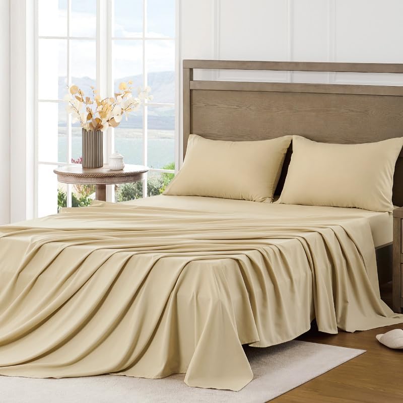 FreshCulture Full Sheet Set - Ultra Soft Sheets Full Size Bed - Brushed Microfib...