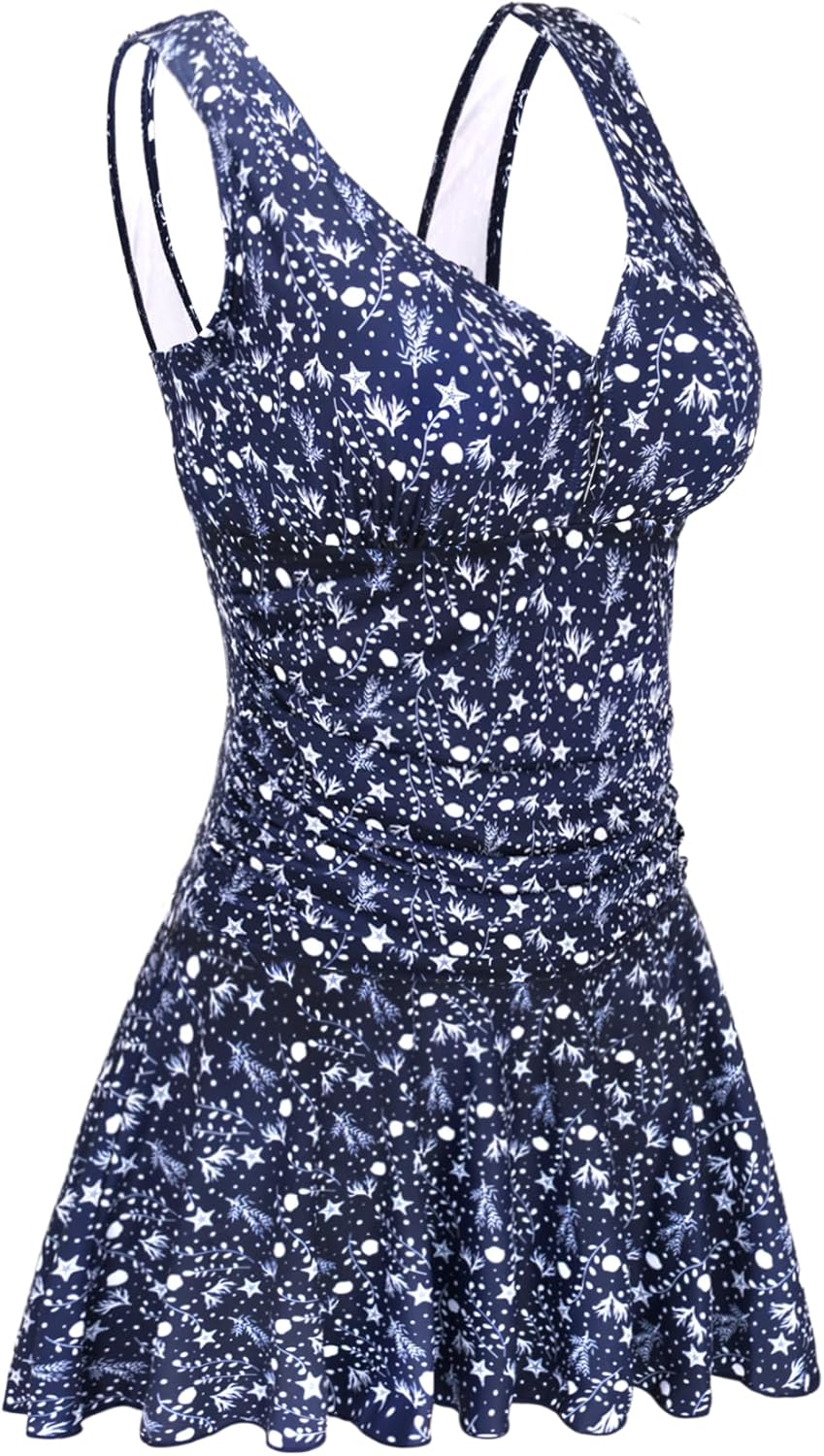 AONTUS Women's One Piece Plus Size Swimsuits Tummy Control Swimwear Bathing Suit...