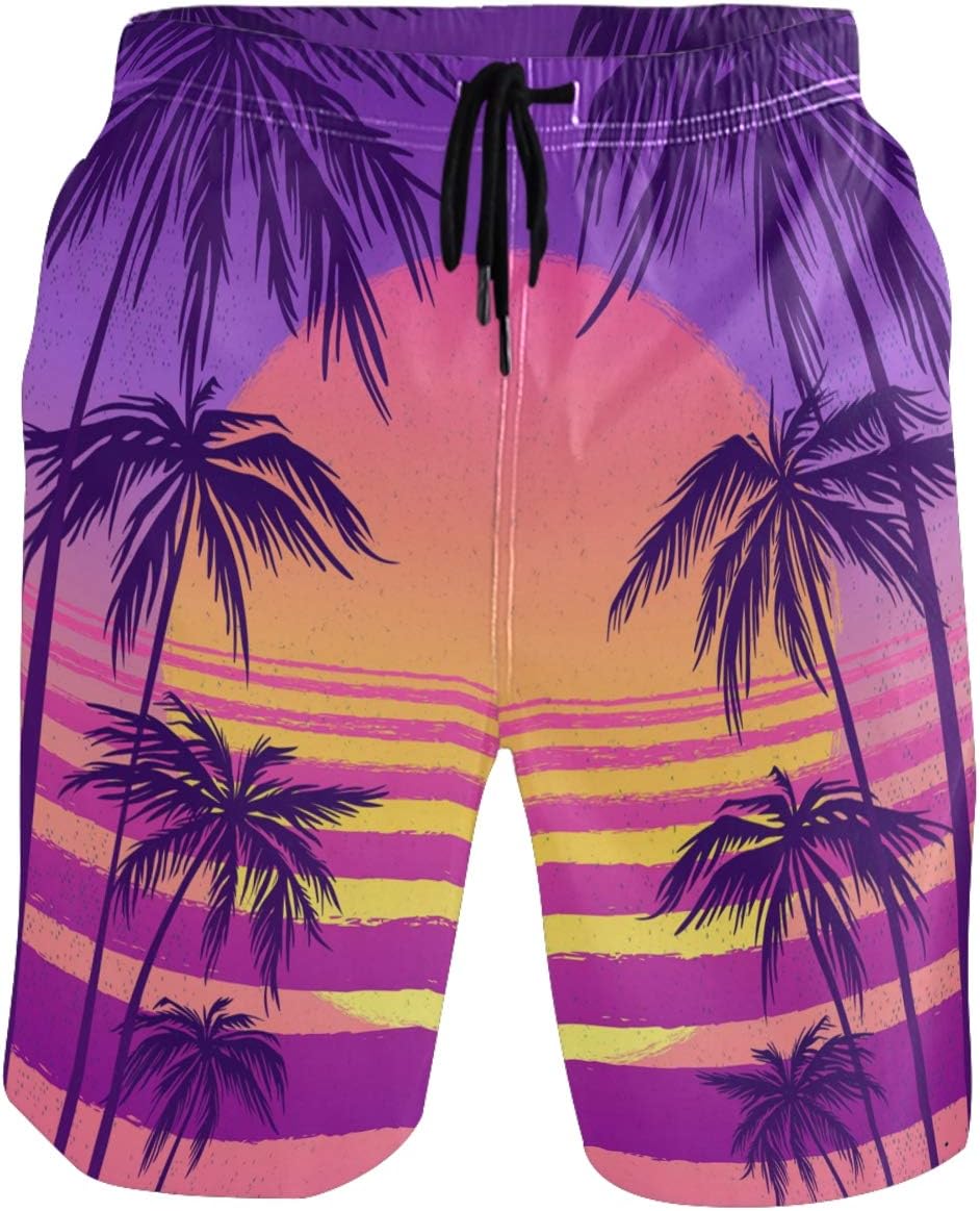 visesunny Men's Colorful Flower Print Beach Shorts Hot Summer Swim Trunks Sports...