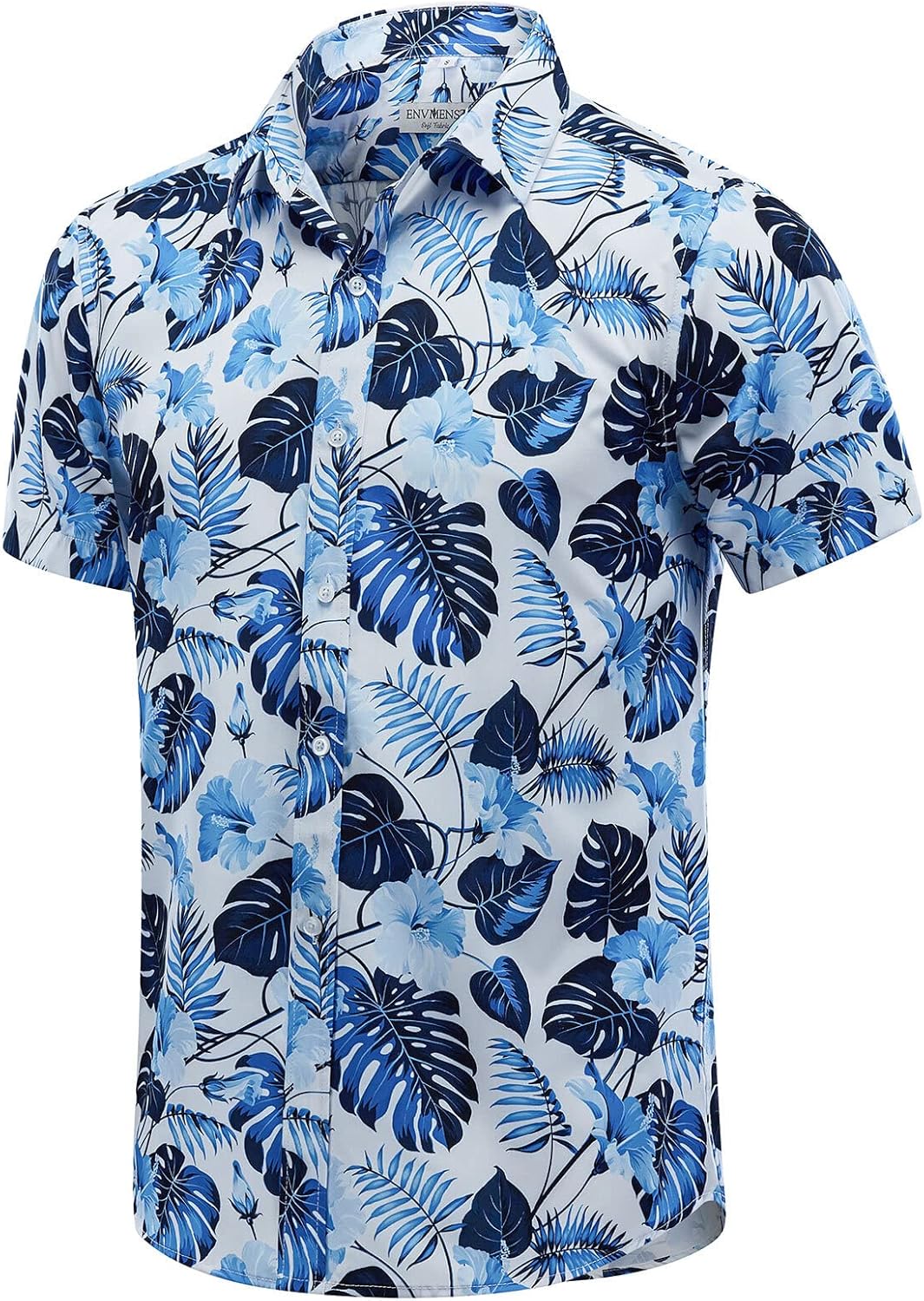 ENVMENST Hawaiian Shirt for Men Short Sleeve Beach Printed Summer Button Down Al...