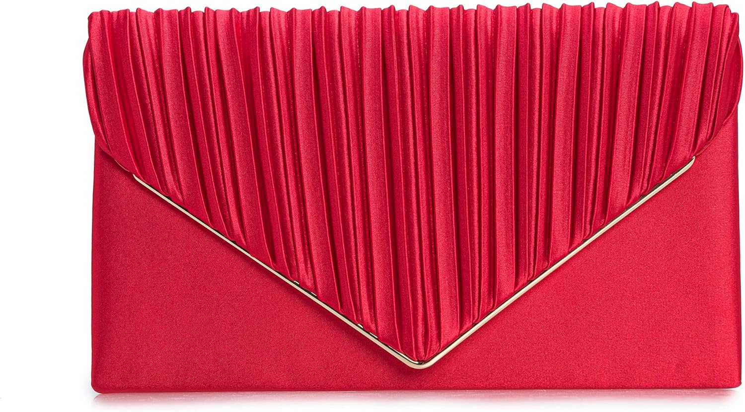 Evening Bag Elegant Women Party Handbag Pleated Satin Clutch for Wedding/Prom/Fo...