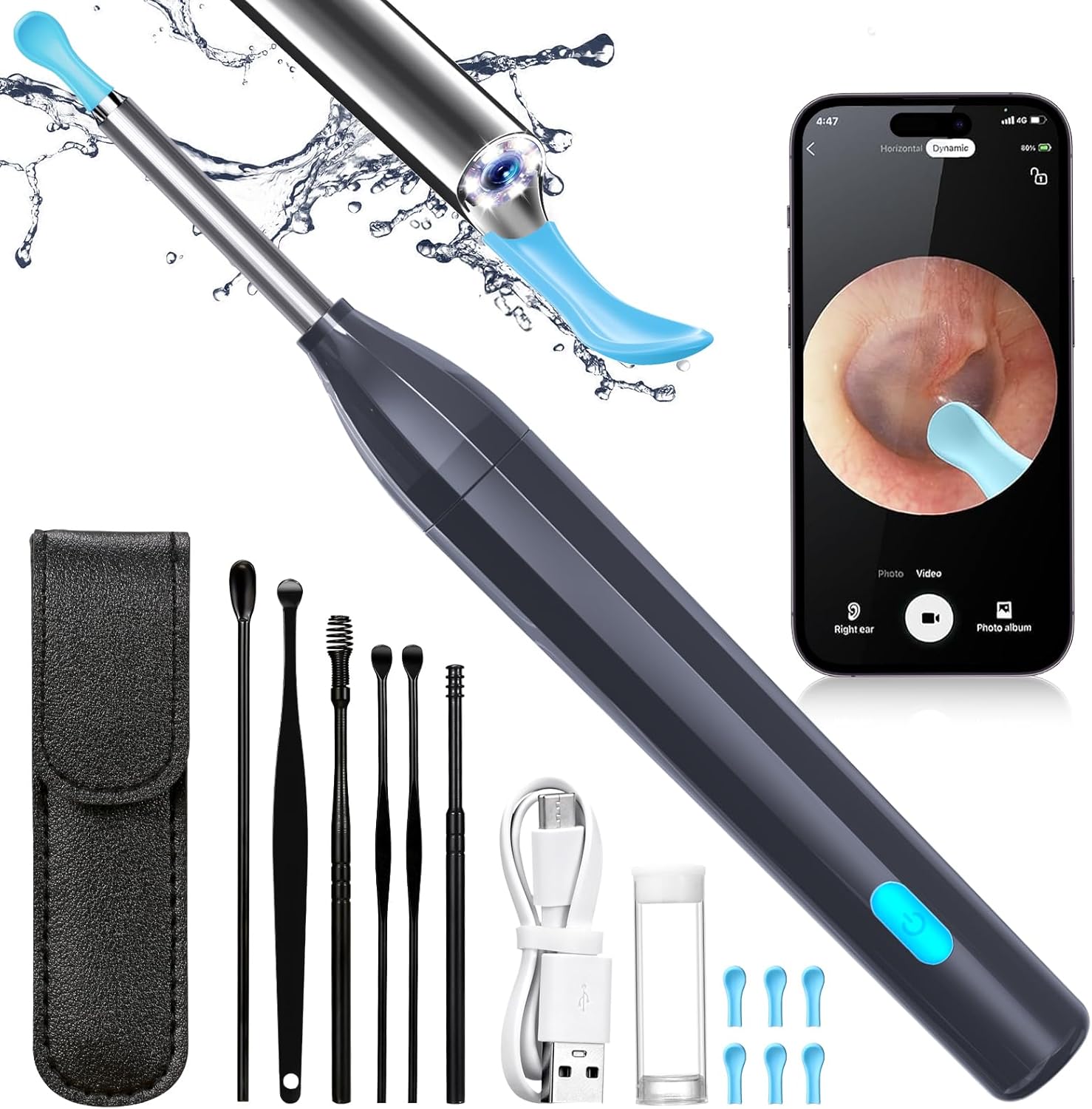 Ear Wax Removal Tool, Ear Cleaner with 1920 HD Camera, Wireless Visual Ear Camer...