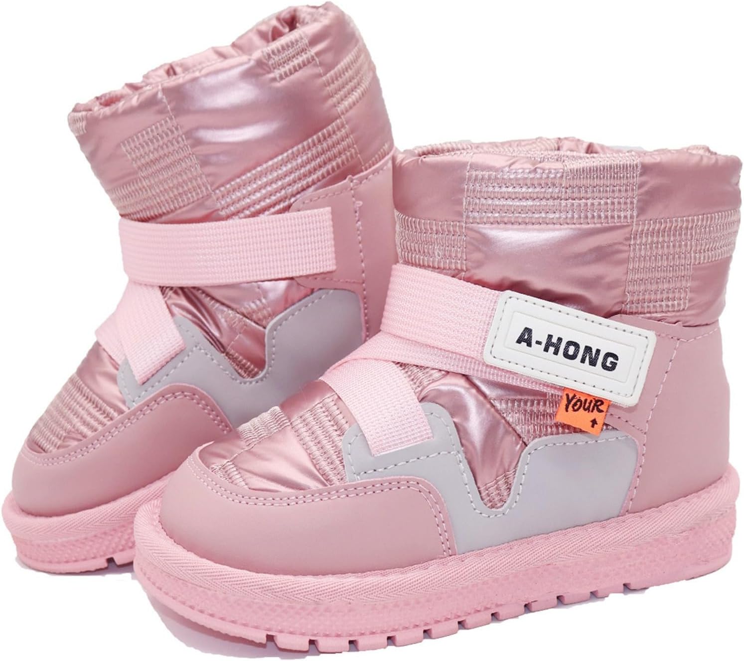Girl's Boots Kids Glitter Snow Boots Durability Slip Resistant Outdoor Ankle Boo...