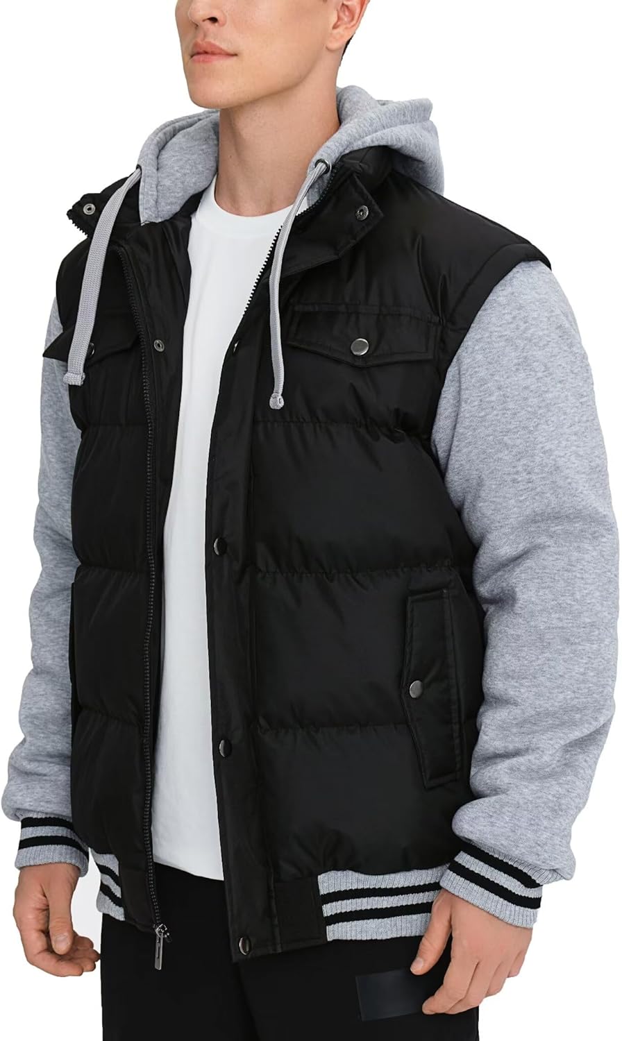 BEST SOUTH Men's Hooded Winter Coats Water Resistant Warm Thicken Insulated Full...