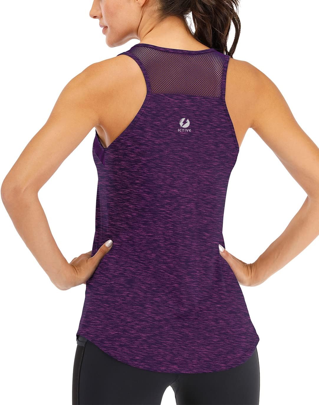 ICTIVE Workout Tank Tops for Women Breathable Mesh Racerback Tank Tops Muscle Ta...