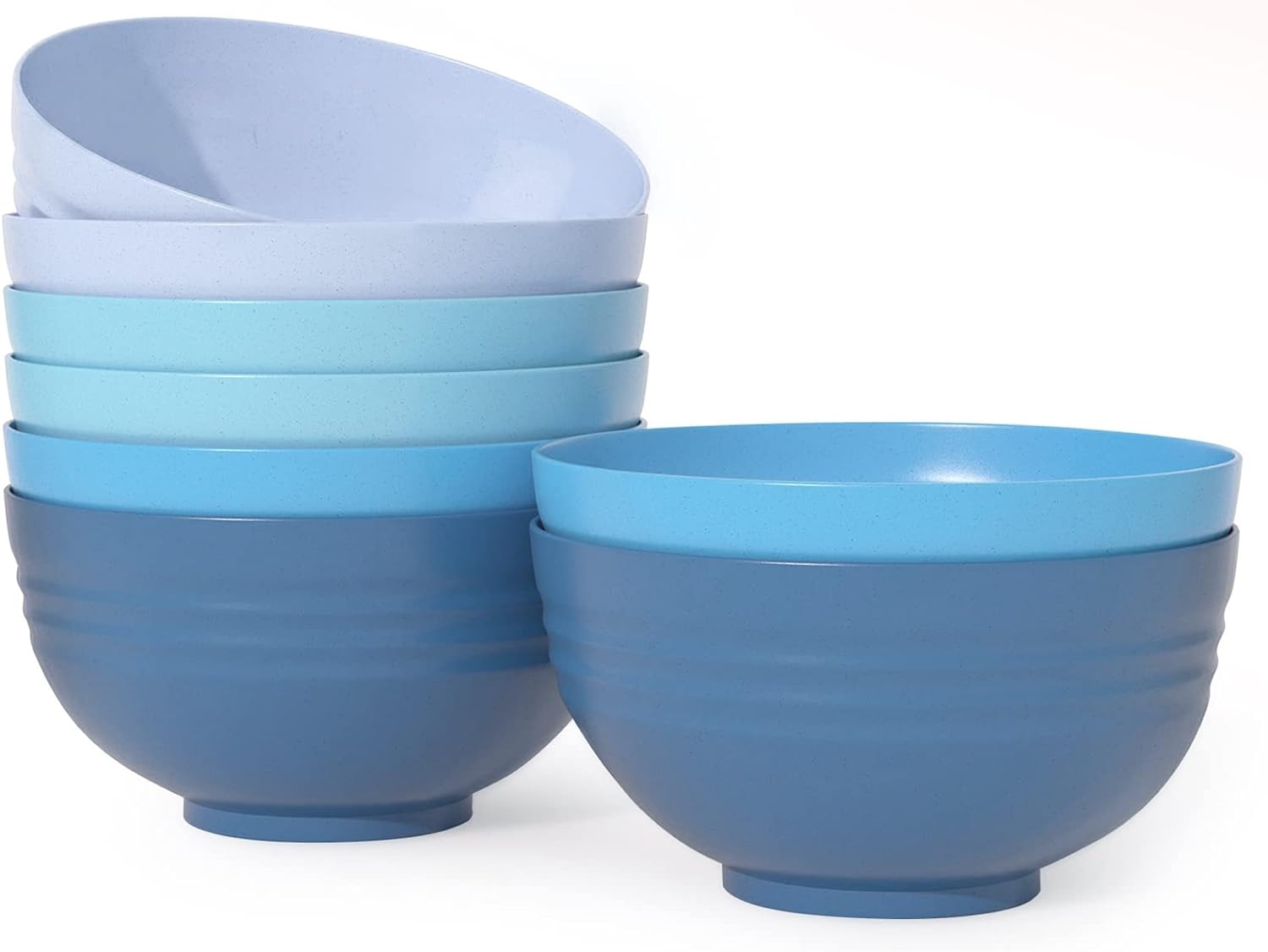 Homestockplus 【Set of 8】 Unbreakable Large Bowls,34 Oz Ramen Bowls BPA-Free Ec...