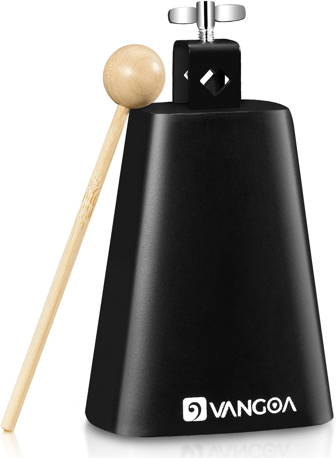Vangoa 7 inch Metal Steel Cow Bell Noise Maker Cowbell Percussion with Handle St...