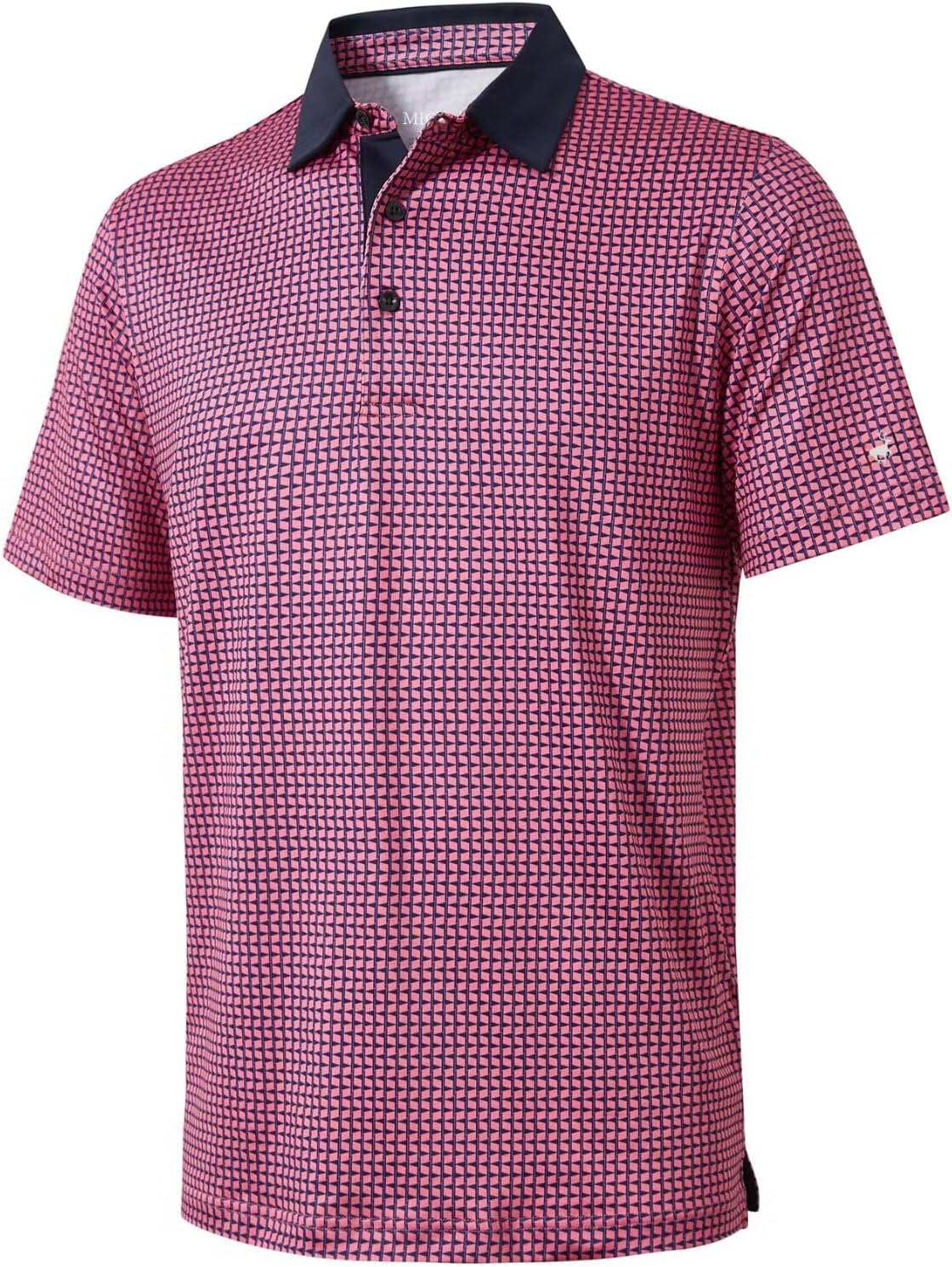 Mens Golf Shirts Short Sleeve Moisture Wicking Dry Fit Print Performance Athleti...