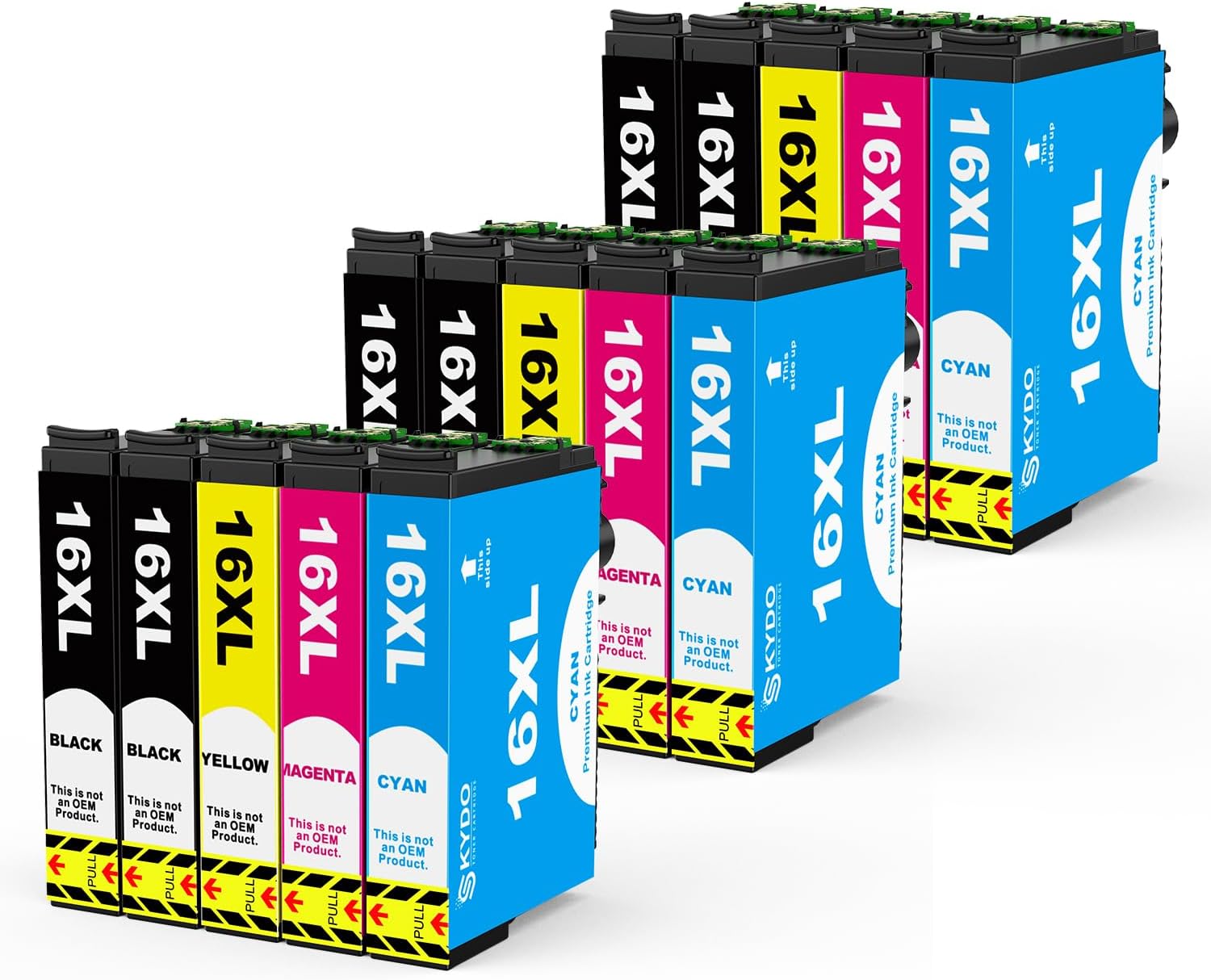 Skydo 16XL Ink Cartridges Multipack Compatible for Epson 16 XL for Epson Workfor...