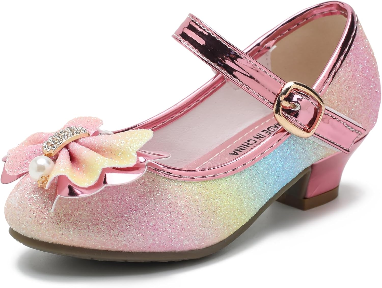 Cadidi Dinos Girls Dress Shoes Wedding Party Heel Mary Jane Princess Flower Shoe...