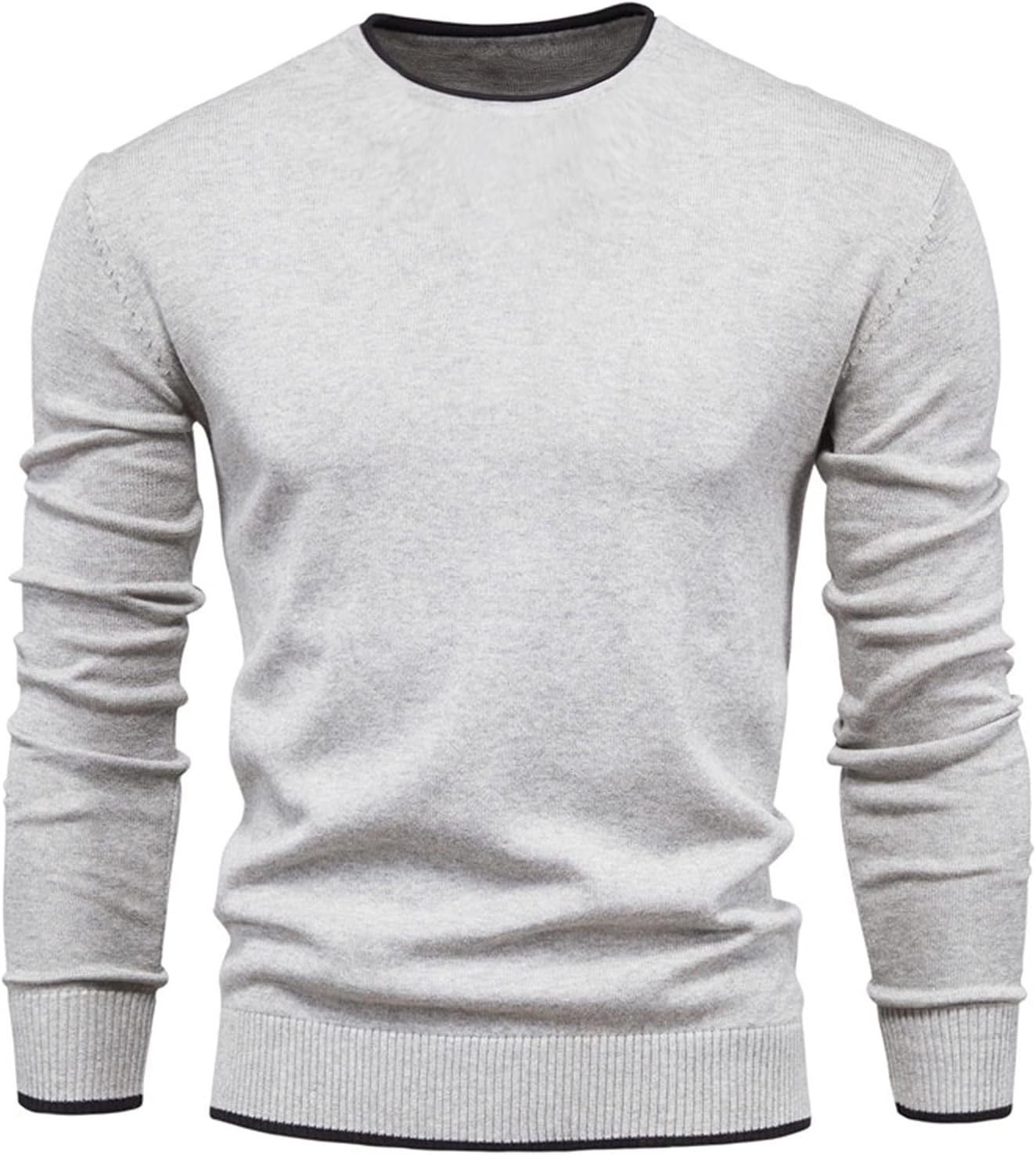 Esobo Men's Cotton V Neck Sweater Knitted Jumper Sweater Long Sleeve Pullover To...