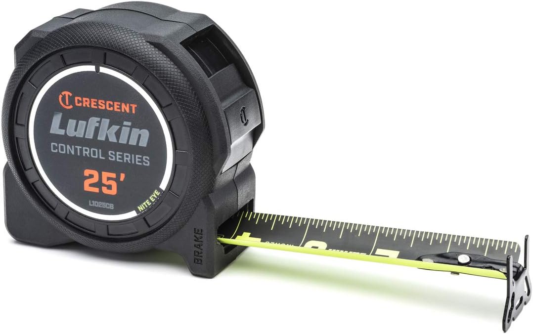 Crescent Lufkin 1-3/16 x 25' Command Control Series Black Clad Tape Measure - L1...