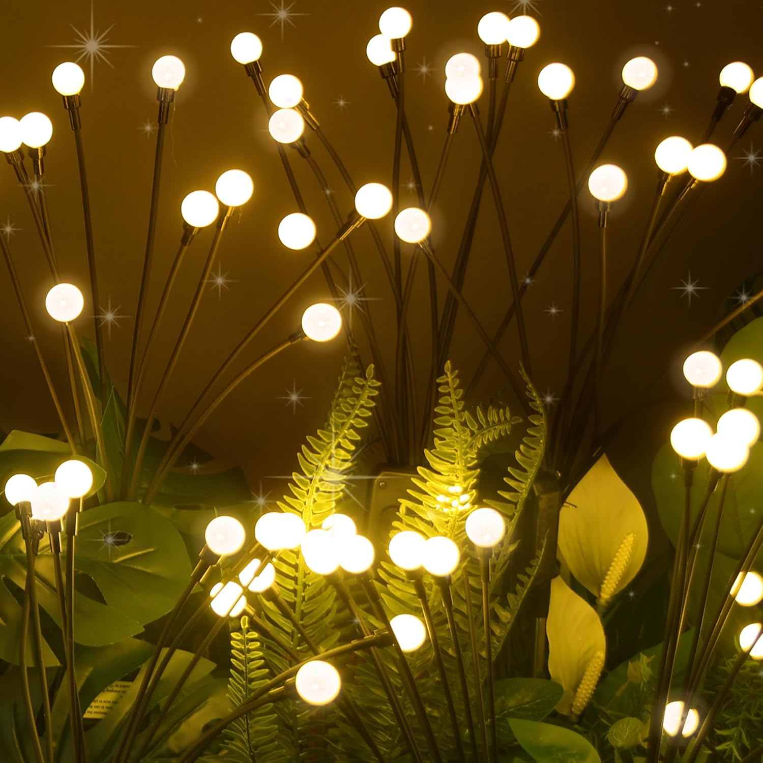 Solar Garden Lights, 4Pack 40LED Solar Firefly Lights, Garden Lights Solar Power...