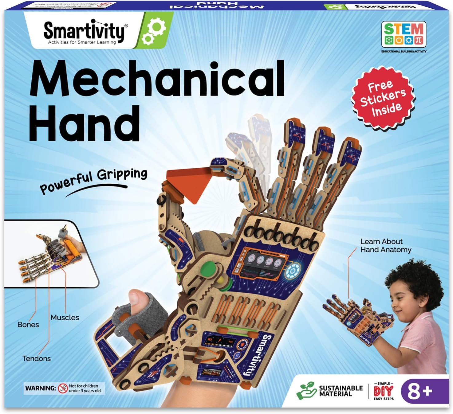 Smartivity Robotic Mechanical Hand STEM Toy for Kids 8-9-10-11-12-13-14 Years Ol...
