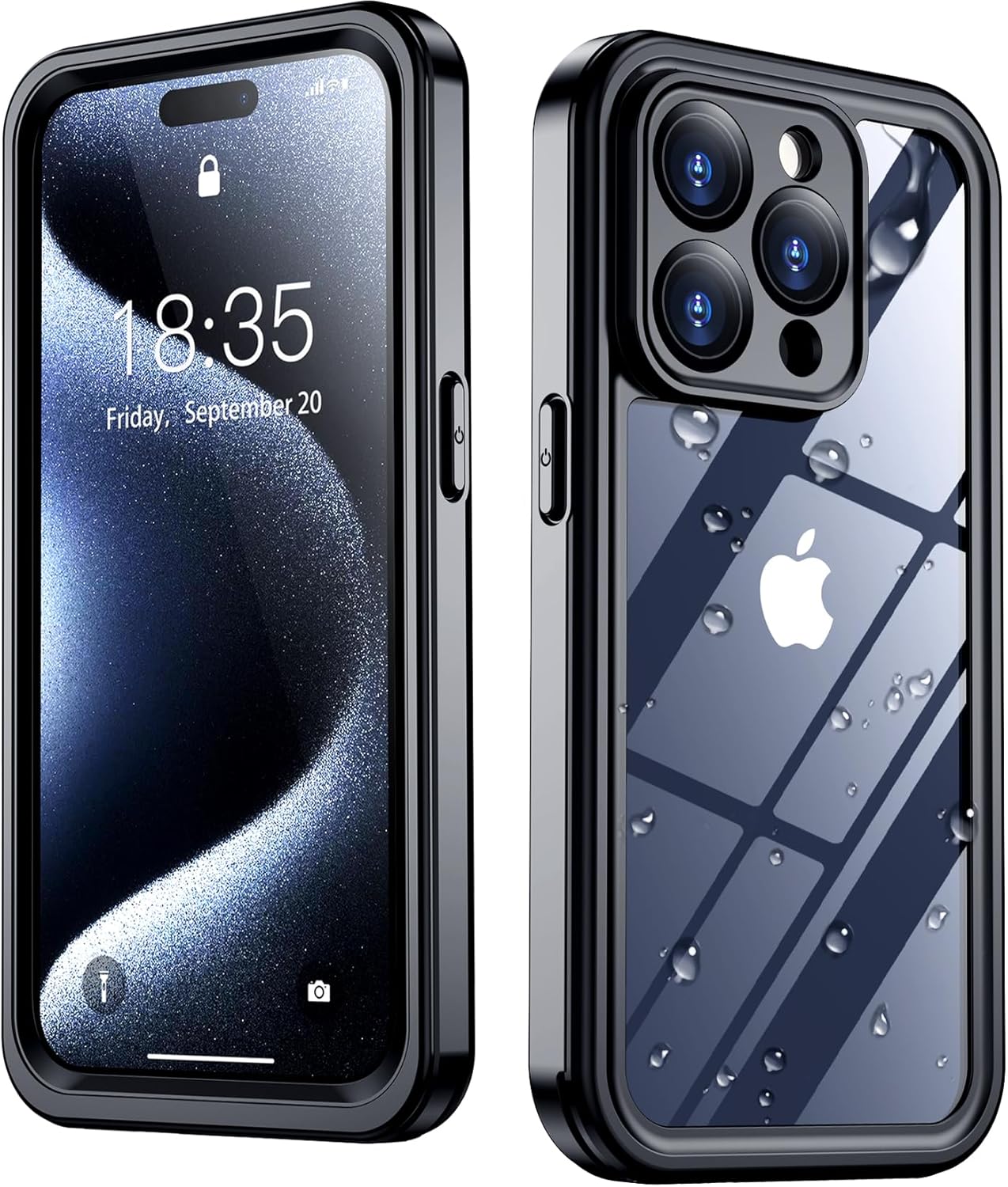 SPIDERCASE for iPhone 15 Pro Case Waterproof,Built-in Screen & Camera Lens Prote...