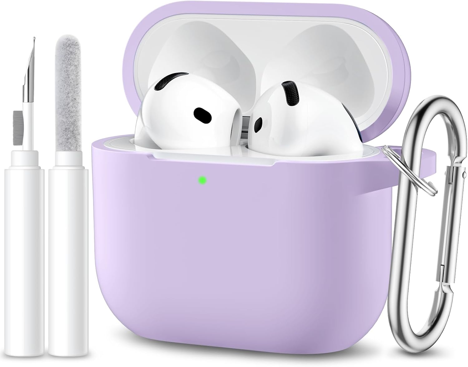Maledan Case Compatible with AirPods 4 Case Cover 2024, Soft Silicone Full Body...
