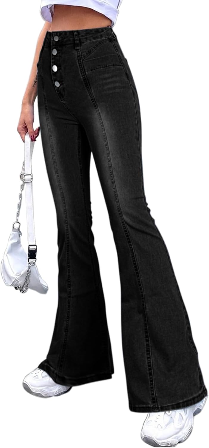 Bell Bottom Jeans for Women High Waisted Stretch Flare Denim Pants 2024 Y2K Tren...